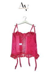 Gorgeous Red Lace Up Corset Top