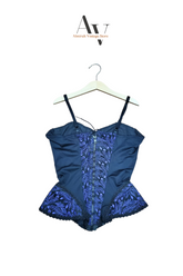 Vintage Ue Boning Lace Up Corset Top