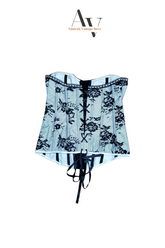 Black And White Lace Corset Top