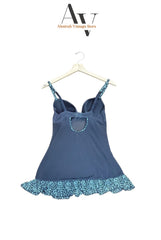 Grey With Blue Leopard Print Baby Doll