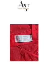 Red With White Frill Baby Doll