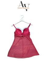 Red With White Frill Baby Doll