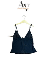Black Front Tie Camisole