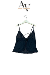 Black Front Tie Camisole