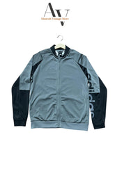 Grey With Black Adidas Track Jacket
