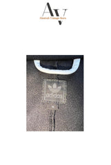 White With Black Adidas Track Jacket