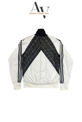 White With Black Adidas Track Jacket