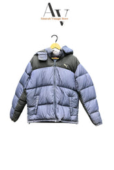 Puma Blue And Black Puffer With Hoodie