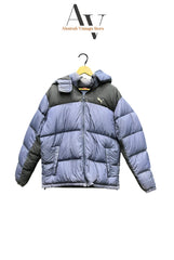 Puma Blue And Black Puffer With Hoodie