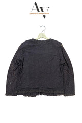 Dark Brown Long Sleeve Mash Top