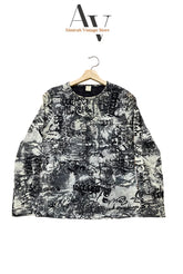 Patterned Collective Long Sleeve Mash Top