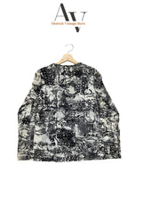 Patterned Collective Long Sleeve Mash Top