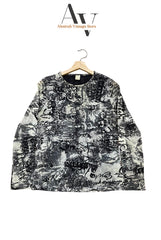 Patterned Collective Long Sleeve Mash Top