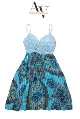 Blue lace Patterned Dress