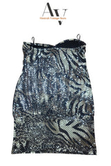 Black Patterned Printed Dress