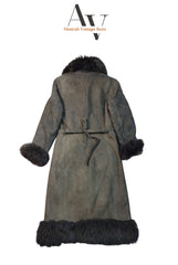 Brown With Black Fur Afghan Coat