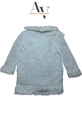 Long White Shearling Afghan Coat