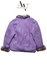 Pink Rose Shearling Afghan Coat