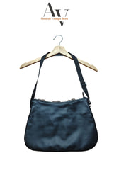 Burberry Y2k Black Lace And Blue Pocket Bag