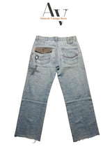 Silver Hip Hop Jeans