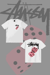 Stusy Pink Dice T-Shirt