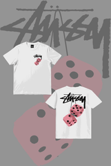 Stusy Pink Dice T-Shirt