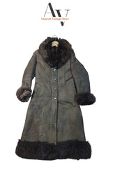 Brown With Black Fur Afghan Coat