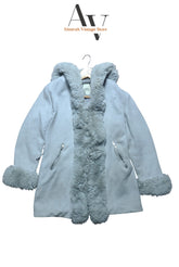 Long Silver Afghan Coat