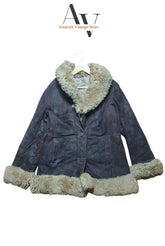 Long Dark Brown Shearling Afghan Coat