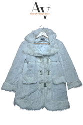 Long White Shearling Afghan Coat