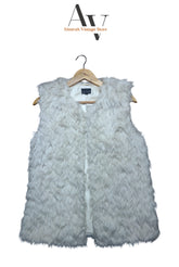 White Afghan Vest