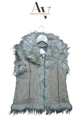 Furred Brown Afghan Vest