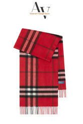 Burberry-Red Nova Check Scarf