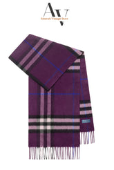 Burberry-Dark Purple Nova Check Scarf