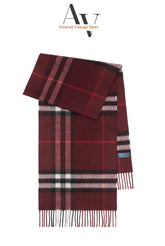 Burberry-Dark Maroon Nova Check Scarf