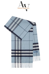 Burberry-Sky Blue Nova Check Scarf