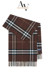Burberry-Dark Maroon Nova Check Scarf