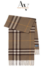 Burberry-Khaki Green Nova Check Scarf