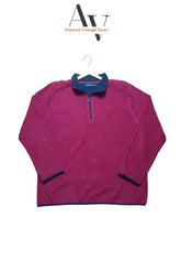 Nautica Red Half Zipper Fleeces