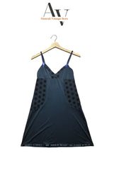 Rampage Black Polka Slip Dress
