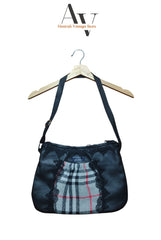 Burberry Y2k Black Lace And Grey Pocket Bag