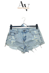 Women's Embroidered Floral Denim Sexy Shorts