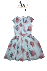 Pink Flower Print Dress