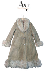 Long Camel Color Afghan Coat