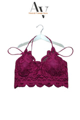 Lace Bralette Maroon Laces