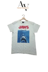 Jaws Sharked White T Shirts