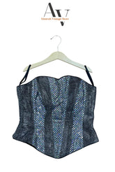 Black Sequin Corset Top