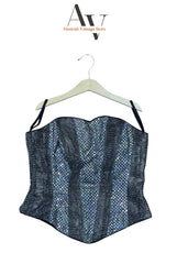 Black Sequin Corset Top