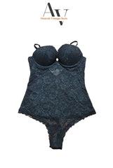 Charming Black Lace Body Suit