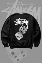 Stusy Grey Dice Sweatshirt